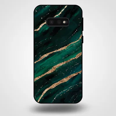 Obrázok produktu pre Smartphonica Puzdro na telefón pre Samsung Galaxy S10E s mramorovou potlačou - Zadný kryt z TPU s mramorovým dizajnom - Green Gold