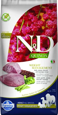 Produktbild von Farmina Pet Food N&D Quinoa, Adult, Groß (26-44 kg), Mittelgroß (11-25 kg), Lamm, 7 kg