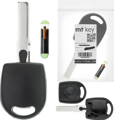Produktbild von Auto Zünd Schlüssel Rohling HU66 + ID48 CAN Transponder kompatibel mit VW Amarok 2H Beetle 9C Caddy 2K Caravelle T5 7H 7E Eos 1F Golf V 1K VI 1K Jetta V 1K2 Passat B7 Polo IV 9N3 05-09 Polo V 6R 09-15