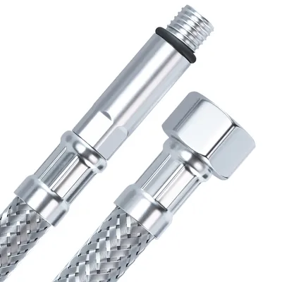 Produktbild von Panzerschlauch Flexschlauch 3/8 Zoll ÜM x M10 geflochten für Küche Bad
