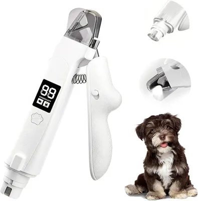 Produktbild von Krallenschere für Hunde und Katzen, 2 in 1 Krallenschneider mit Nagelfeile, Nagelschere Haustier, Nagelknipser mit Led Licht, Leiser