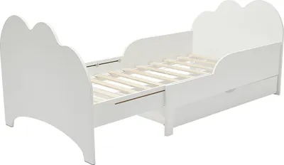 Produktbild von Bett mitwachsend mit Schublade - 90 x 140/170/200 cm - Kiefer & MDF - Weiß - TEONIA