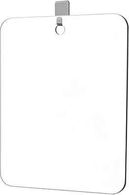 Produktbild von Duschspiegel 20x30 cm, anti-fog, rahmenlos, 1 Klebehaken, für Rasur