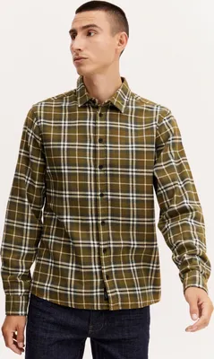 Produktbild von Blend 20714890 Shirt LS Herren Freizeithemd Hemd Flanellhemd Button-Down-Kragen Kariert mit Brusttasche hochwertige Baumwoll-Qualität
