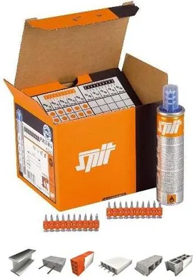 Obrázok produktu pre ITW HC6 22 mm, klince Spit Pulsa, špeciálne klince, vrátane 1 plynovej kazety, 500 ks klincov 22 mm (057552)-