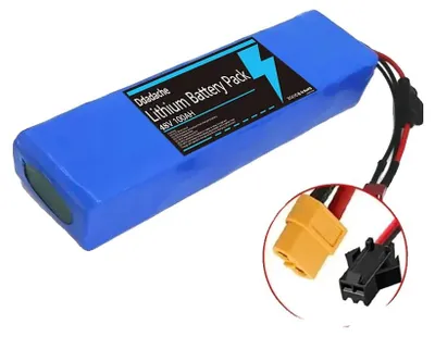 Image de Batterie lithium-ion, haute capacité 100 000 mAh, configuration 48 V, connecteur XT60-SM