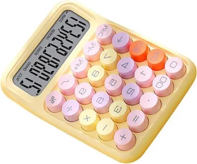 Produktbild von Elektronische Taschenrechner für Schule und Zuhause - Wetterfest - Gelb