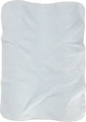 Produktbild von Biederlack Plaid mit Zierstich Lovely & Sweet Farbe Baumwolle blue Größe 75 x 100