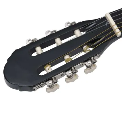 Produktbild von Eleganter Möbel Klassikgitarre für Anfänger Schwarz 4/4 39" Lindenholz - CJG717183 - Akustikgitarren