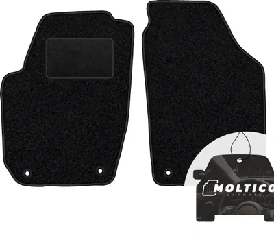 Immagine prodotto di moto-MOLTICO tappetini anteriori auto velours tappetini auto nero set tappetini 2 pezzi adatto per Skoda Fabia 2 2007-2014