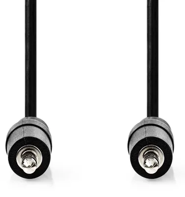 Produktbild von Nedis Stereo-Audiokabel - 3.5 mm Stecker - 3.5 mm Stecker - Vernickelt - 0.5 m - Rund - Schwarz - Label