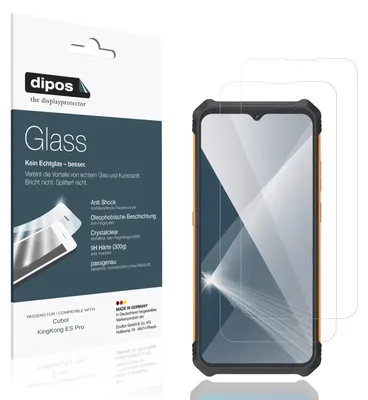 Produktbild von 2x Schutzfolie für Cubot KingKong ES Pro - Anti-Shock 9H Folie dipos Glass Kunststoffglas