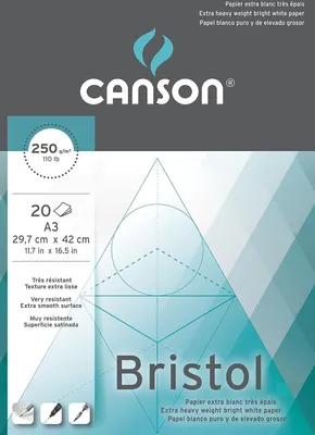 Produktbild von Canson Illustration Bristol Graphic Skizzenbuch 20 A3 250 g White