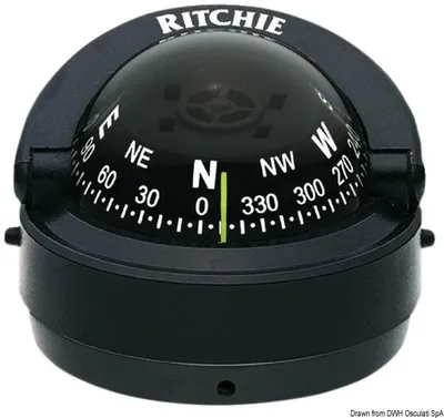 Image de Boussole externe RITCHIE Explorer 2 3/4 noir/noir - Osculati 25.081.11