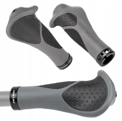 Produktbild von Accent Pro Ergo Fahrradgriffe 135 mm Grau-Schwarz