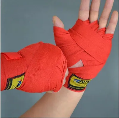 Obrázek produktu pro Jumadas – Bandáže na box – 2 kusy/role, 2,5 metru, bavlna, červená. Bandáže na box pro Muay Thai, karate, MMA, taekwondo. Vhodné pro box, ochranu rukou, fitness a thaiboxing