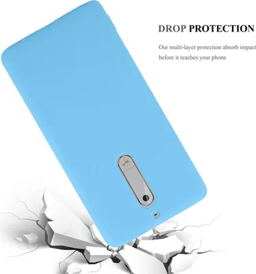 Immagine prodotto di Cadorabo custodia per Nokia 5 2017 cover protettiva in blu custodia del telefono cellulare TPU silicone custodia cover