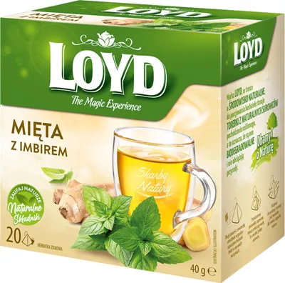 Image de Tisane Loyd à la menthe et au gingembre, 20 sachets