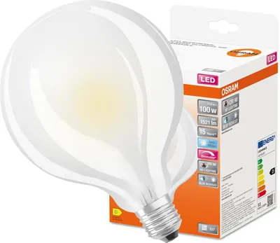 Zdjęcie produktu dla Żarówka LED G95 Kula E27 11W = 100W 1521lm 4000K Neutralna CRI90 300° Filament Ściemnialna SUPERSTAR PLUS CLASSIC Osram