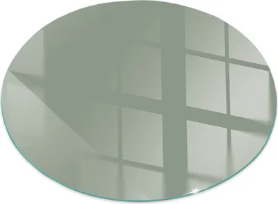 Produktbild von Glasbodenplatte für Fi 100 cm – Kaminofen – Kaminplatte Glas – Schutzglas – Funkenschutzplatte –Glasbodenplatte Feuerfeste – Hitzeschutzplatte – Bodenschutz aus Glas – Farbe Graugrün