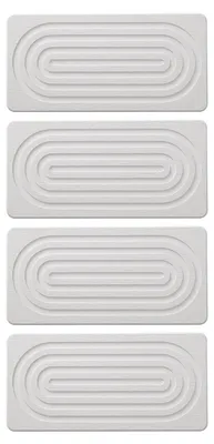 Produktbild von 2/4 Stück Abtropfmatten mit Silikonfüßen, rutschfest, aus Kieselgur, mit auslaufsicherem Rillendesign, schnelltrocknend, für die Küche