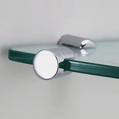 Produktbild von 8 mm Glas-Wandregal Glasregal Eckregal für Duschwände / Duschkabinen Klarglas Regal Ablage Sicherheitsglas