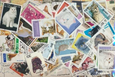 Produktbild von Briefmarken Motive 300 verschiedene Hauskatzen Marken