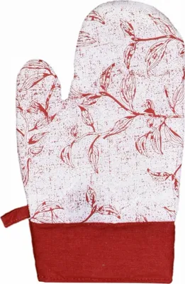 Zdjęcie produktu dla Rękawica kuchenna Leaf czerwona 1 szt. 18x28 cm