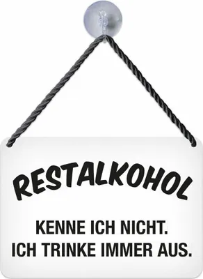 Produktbild von Kulthänger Blechschild Restalkohol, KH 171