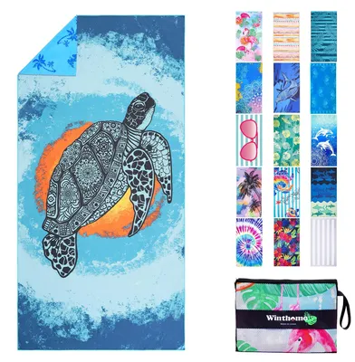 Zdjęcie produktu dla Dwustronny ręcznik plażowy z mikrofibry, 180x90 cm, idealny na wakacje i pływanie