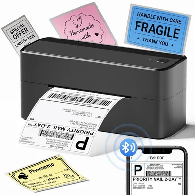 Zdjęcie produktu dla Phomemo Drukarka etykiet Bluetooth termiczna 4x6