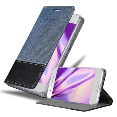 Obrázek produktu pro Cadorabo Case for Sony Xperia XA1 in DARK BLUE BLACK Pouzdro na mobilní telefon s magnetickým zavíráním, funkcí stojánku a slotem na karty, kryt Ochranné pouzdro typu kniha s chlopní