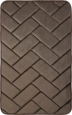 Obrázok produktu pre 50x40 cm Protišmyková kúpeľňová predložka 3D 7288 coffee