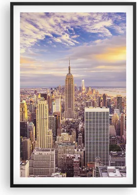 Produktbild von Gerahmtes Poster - Schwarzer Rahmen - New York Stadt - 61x91,5 cm - Wand Bild - Wanddeko - Wandbilder - Kunstposter - Wandposter - Bilderrahmen - Bilder - Kunstdruck - Wandbild - P2BPA61x91-3638