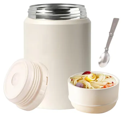 Imagen del producto de Contenedor térmico de acero inoxidable, de 750 ml, a prueba de fugas, ideal para alimentos calientes