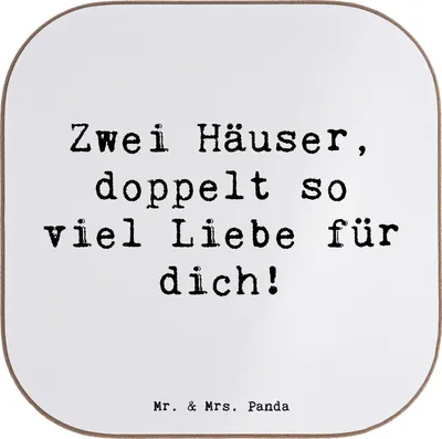 Produktbild von Mr. & Mrs. Panda Untersetzer für Gläser Spruch Trennung von den Eltern - Weiß - Geschenk, Vertrauem, Zuversicht, Tischuntersetzer, Herausforderungen, Tischschoner, Tasse