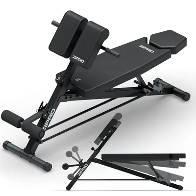 Produktbild von ZIPRO Core Rookie Hantelbank Verstellbar - Curlpult Römische Bank Rückentrainer Negativbank Flachbank Kraftstation Fitnessbank 220 kg