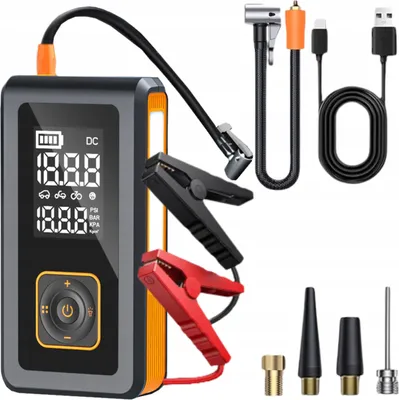 Obrázek produktu pro Booster Starter Kompresorová pumpa Jump starter Powerbank Torch 8000mAh 4v1