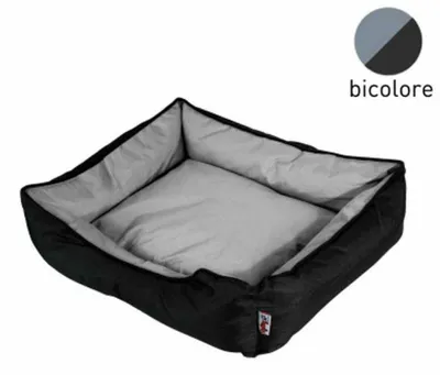 Image de Panier rectangle pour animaux - Noir / Gris - L 65 x l 50 cm