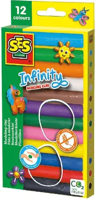 Image de SES Creative Infinity pâte à modeler - paquet de 12 (180gr) - Ne sèche pas, 3+ ans