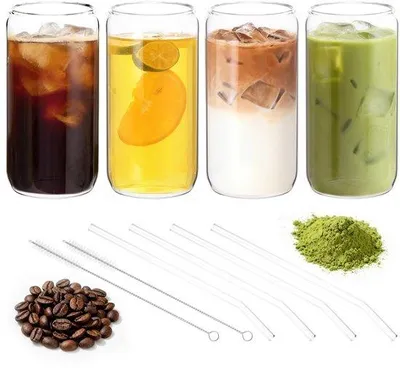Productafbeelding van Een set van vier glazen van 500 ml - Hoogwaardige koffiekopjes - Ideaal voor warme en koude dranken - Elegante en stijlvolle glazen - Koffiekopjes