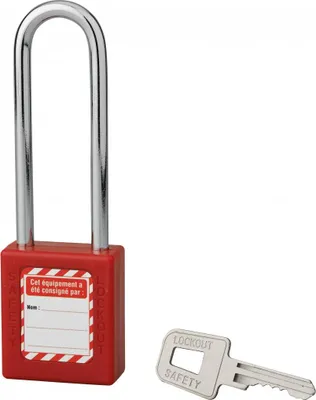 Image de Cadenas de consignation 40mm, anse 76mm, Rouge, variure B - Thirard