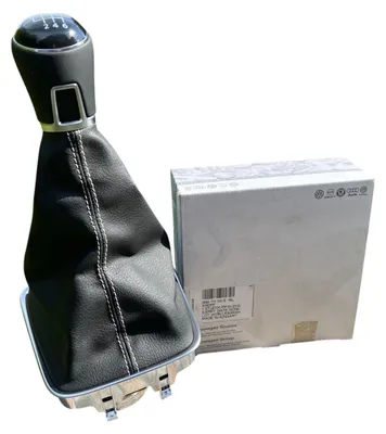 Imagen del producto de Palanca de cambio original para VW Tiguan 1.5N, compatible con Sharan 7N (6 velocidades), con pomo de cuero