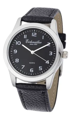 Produktbild von Eichmüller Herrenuhr RE1001 schwarz Lederband 39 mm