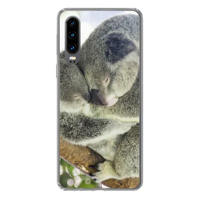 Produktbild von MuchoWow® Handyhülle Schutzhülle Hülle für Huawei P30 Koalas - Knuddeln - Tiere - Jungen - Mädchen Silikon Softcase Handy Hülle - Kartenbesitzer