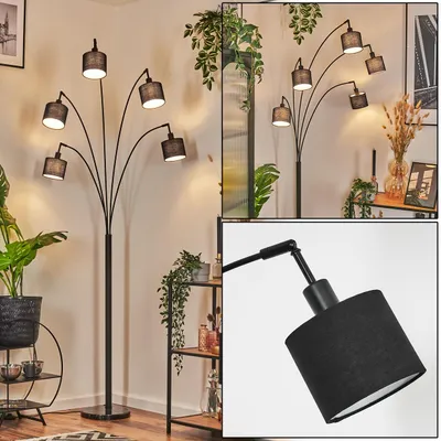 Produktbild von Schiavonea Stehlampe aus Metall/Stoff in Schwarz/Weiß