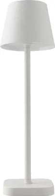 Produktbild von FlinQ Tischlampe Lume – Wiederaufladbar – Schlafzimmerlampe – Dimmbar mit Speicher – 3 Lichtstufen – 38 cm – Weiß