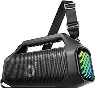 Produktbild von soundcore Boom 2 Pro Outdoor-Lautsprecher, 140 W, 2+2 Kanäle, BassUp 2.0, 20 h, Schnellladung, IP68 Staub- und wasserdicht, RGB-Lichter, USB-C, Powerbank, BT 5.3, tragbarer Bluetooth-Lautsprecher
