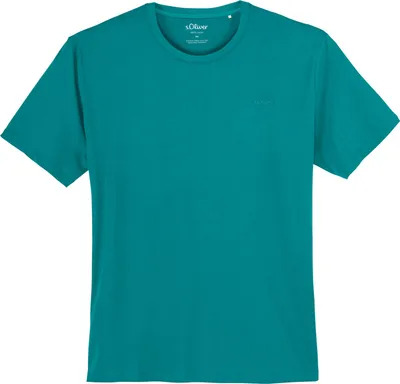 Produktbild von s.Oliver Übergröße petrolblau Basic-T-Shirt Rundhals