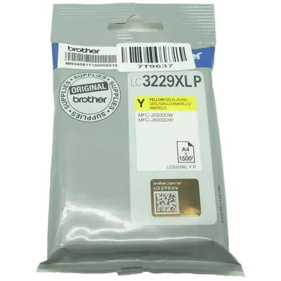 Obrázek produktu pro Brother LC-3229XLYP, Vysoká (XL) výtěžnost, Žlutá, Inkoust na pigmentové bázi, 1500 str.
